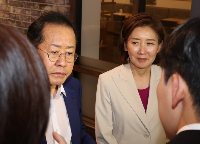 대구서 만난 홍준표 시장과 나경원 의원