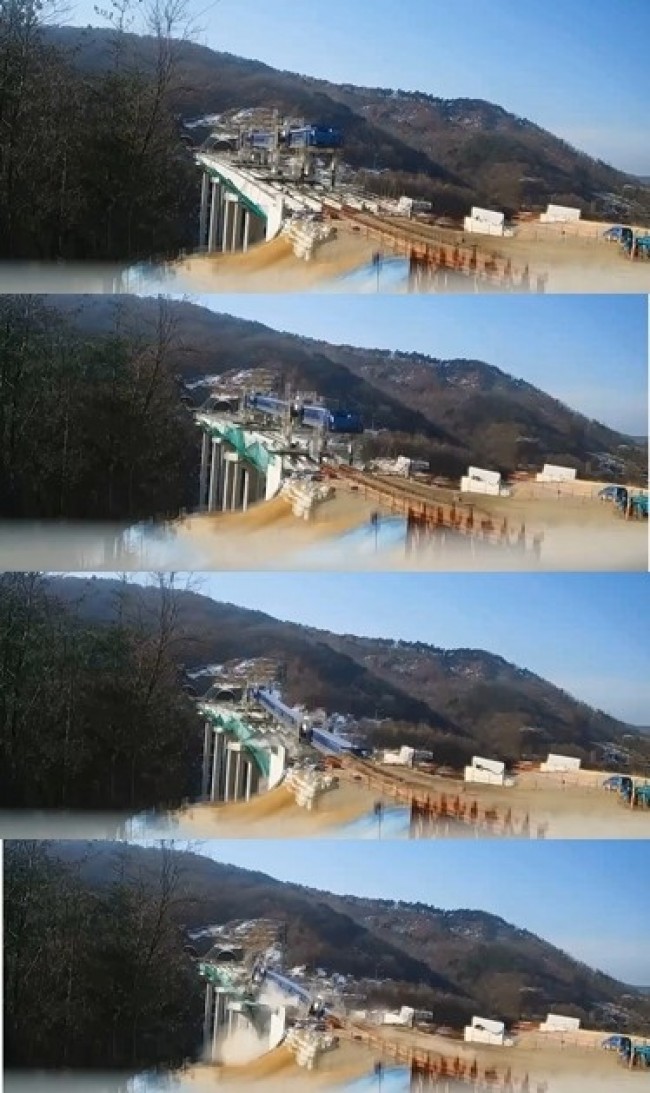 서울세종고속도로 건설 현장 사고 CCTV 영상 갈무리