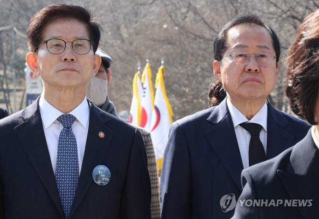 대구에서 만난 홍준표 시장과 김문수 장관