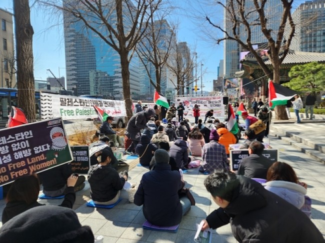 팔레스타인과 연대하는 사람들, 세계 여성의 날 기념 집회