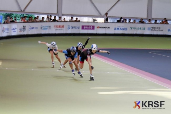 여자 일반부 500ｍ+D 주행 장면