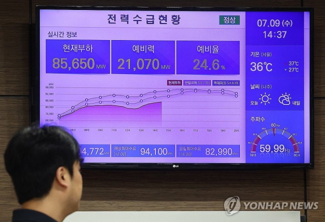폭염 지속…전력 사용량 증가